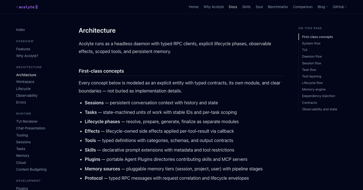 Architecture · Acolyte